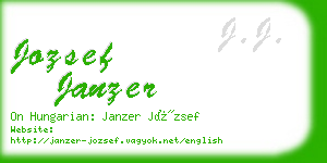 jozsef janzer business card